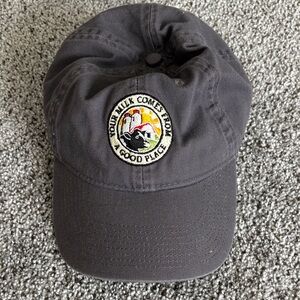Gray Embroidered Men's Hat